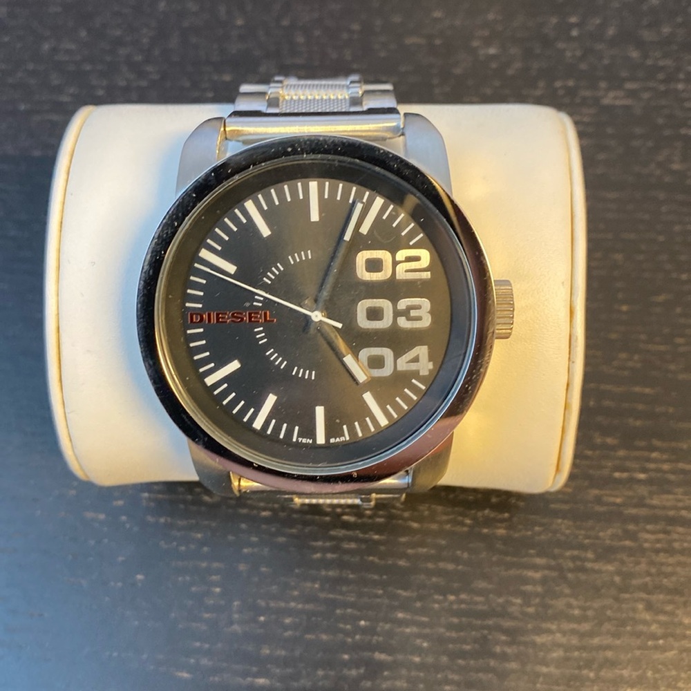 Diesel Men's Black Dial Stainless Steel Watch